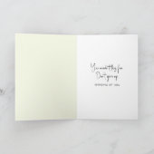 Kleines Mädchen, das einen rosa Herzpfad hinunter Karte (Innenseite)