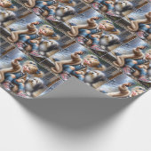 Kleines Mädchen, das sich selfie macht Geschenkpapier (Ecke)