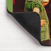 Kleines Mädchen der 30er Jahre, das in den Spiegel Mousepad (Ecke)