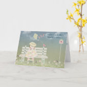 Kleines Mädchen der Freundschaft mit Drachen Karte (Gelbe Blume)