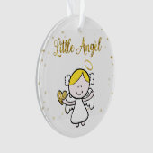 Kleines Mädchen-Engels-Schein Ornament (Vorderseite)