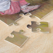 Kleines Mädchen Fütternd Hühner Original Art Puzzl Puzzle (Seite)