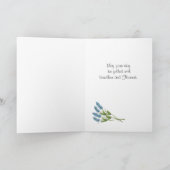 Kleines Mädchen im Garten Geburtstagskarte Karte (Innenseite)