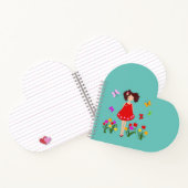 Kleines Mädchen im Garten Notizblock (Innenseite)