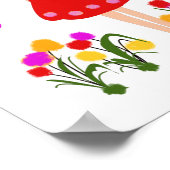 Kleines Mädchen im Garten Poster (Ecke)