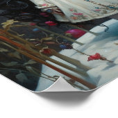 Kleines Mädchen im Schnee Poster (Ecke)