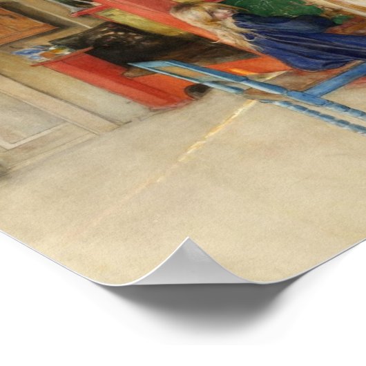 Kleines Mädchen im Spinning Wheel Poster (Ecke)