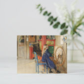 Kleines Mädchen im Spinning Wheel Postkarte (Stehend Vorderseite)