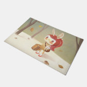 Kleines Mädchen im Wald verloren Fußmatte (Schrägansicht)