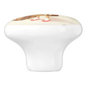 Kleines Mädchen im Wald verloren Keramikknauf (Seitenansicht)