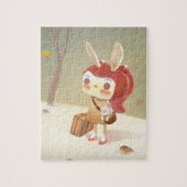 Kleines Mädchen im Wald verloren Puzzle (Vertikal)