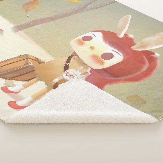 Kleines Mädchen im Wald verloren Sherpadecke (3/4)