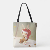 Kleines Mädchen im Wald verloren Tasche (Rückseite)