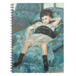 Kleines Mädchen in einem blauen Lehnsessel, 1878 Notizblock