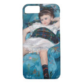Kleines Mädchen in einem blauen Sessel, Cassatt Case-Mate iPhone Hülle (Rückseite)