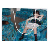 Kleines Mädchen in einem blauen Sessel, Cassatt Große Geschenktüte (Rückseite)