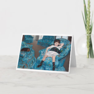 Kleines Mädchen in einem blauen Sessel, Cassatt Karte