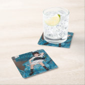 Kleines Mädchen in einem blauen Sessel, Cassatt Rechteckiger Pappuntersetzer (Vor Ort)