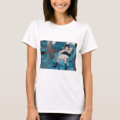 Kleines Mädchen in einem blauen Sessel, Cassatt T-Shirt (Vorderseite)