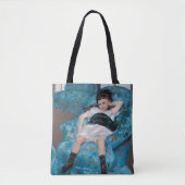 Kleines Mädchen in einem blauen Sessel, Cassatt Tasche (Vorderseite)