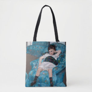 Kleines Mädchen in einem blauen Sessel, Cassatt Tasche