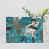 Kleines Mädchen in einem blauen Sessel | Mary Cass (Stehend Vorderseite)