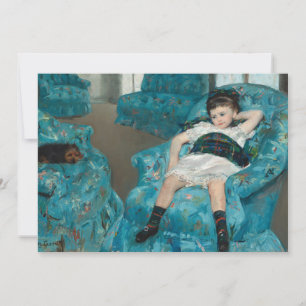 Kleines Mädchen in einem blauen Sessel   Mary Cass