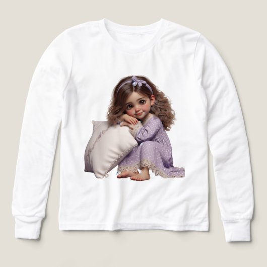 Kleines Mädchen in einem Lavendel-Nachtigall von N (Design Vorderseite)