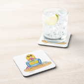 Kleines Mädchen in einem Stuhlgetränk Untersetzer (Rechte Seite)