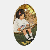 Kleines Mädchen in Hängematte Keramik Ornament (Rechts)
