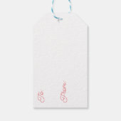 Kleines Mädchen in rosa Blume Personalisiert Gebur Geschenkanhänger (Rückseite)