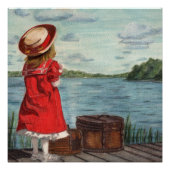 Kleines Mädchen in rot Poster (Vorderseite)