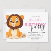 Kleines Mädchen ist bevorstehendes 1. Geburtstag P Ankündigung (Vorderseite)