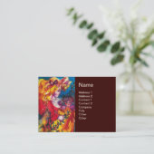 KLEINES MÄDCHEN, KATZE UND HÜBSCHES DOLLAR, Gelb b Visitenkarte (Stehend Vorderseite)