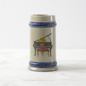 Kleines Mädchen Klavier spielen Bierglas (Mittel)