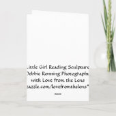 Kleines Mädchen-Lesung Dankeskarte (Rückseite)