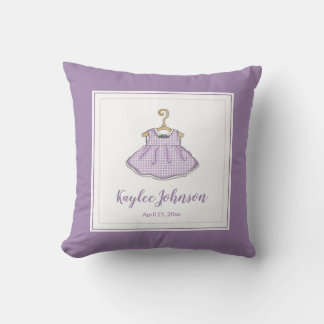 Kleines Mädchen Lila Kleid - Baby Birth Kissen