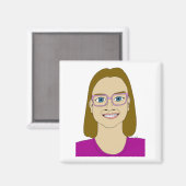 kleines Mädchen Magnet (Vorderseite/Rückseite)