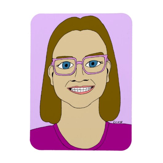 kleines Mädchen Magnet (Vertikal)