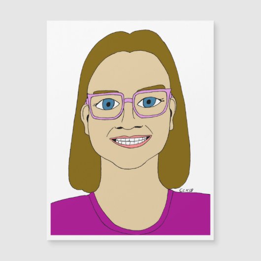 kleines Mädchen Magnetkarte (Vorderseite)