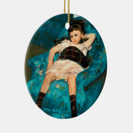 Kleines Mädchen Mary Cassatts | in einem blauen Keramikornament (Rechts)