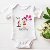 Kleines Mädchen mit Ballons Baby Strampler