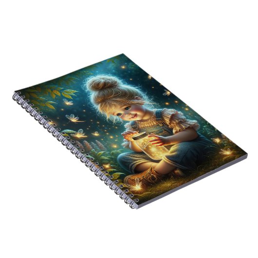 Kleines Mädchen mit blitzenden Schlägern Notizblock (Rechte Seite)