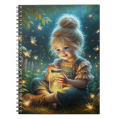 Kleines Mädchen mit blitzenden Schlägern Notizblock (Vorderseite)