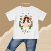 Kleines Mädchen mit Blume Baby T-shirt