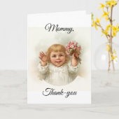 Kleines Mädchen mit Blume-Karte Karte (Gelbe Blume)