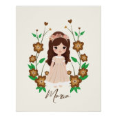 Kleines Mädchen mit Blume Poster (Vorderseite)