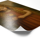 Kleines Mädchen mit Daisy-Blume Fotodruck (Ecke)