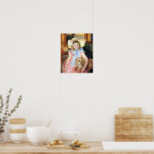 Kleines Mädchen mit Dog Poster (Küche)