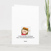 kleines Mädchen mit einem Herzen Feiertagskarte (Rückseite)